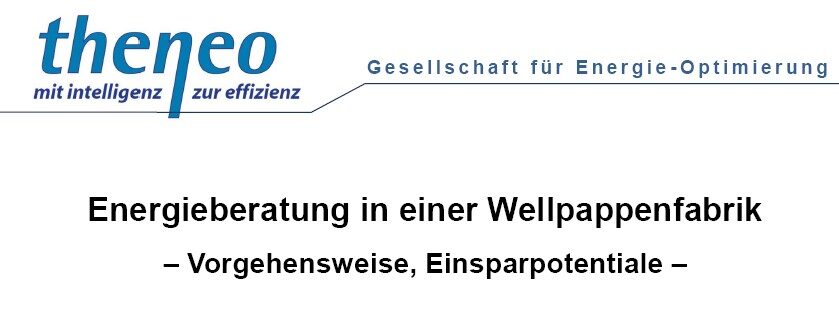 Vortrag zum Thema "Energieberatung in einer Wellpappenfabrik"